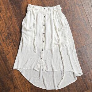 OoberSwank White Button-Down Women's Skirt size small (I)